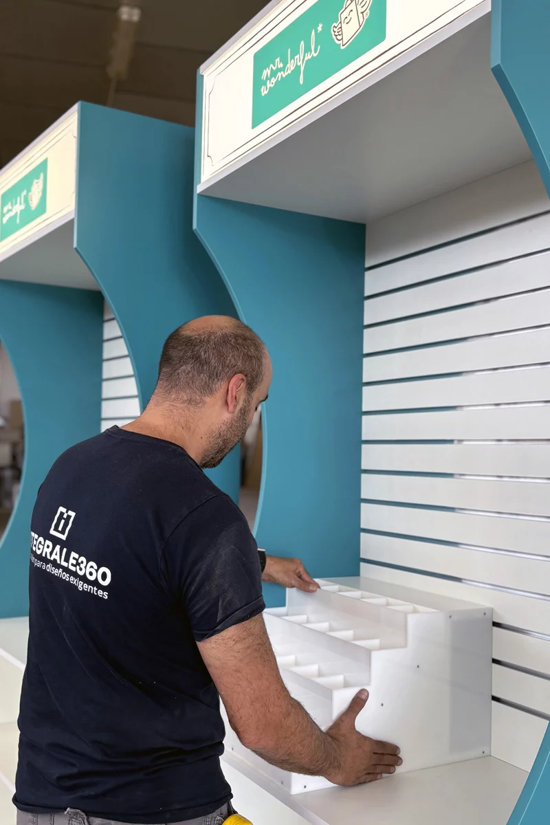 Muebles a medida para marcas. Trabajo para Mr. Wonderful.