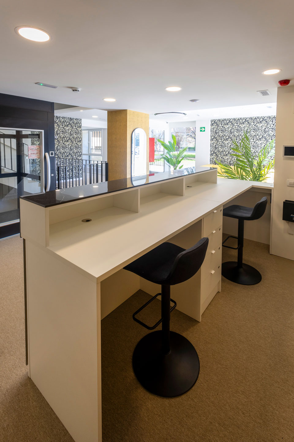 mostrador recepción